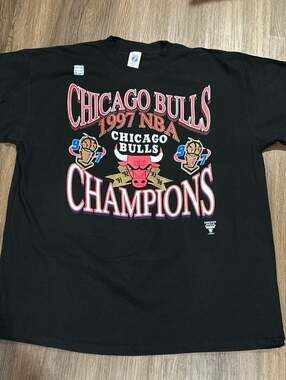 Vintage 1997 Chicago Bulls NBA Champions T-Shirt Logo 7 Size XXL New
